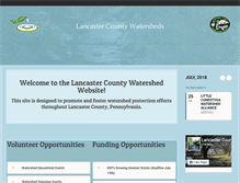 Tablet Screenshot of lancasterwatersheds.org